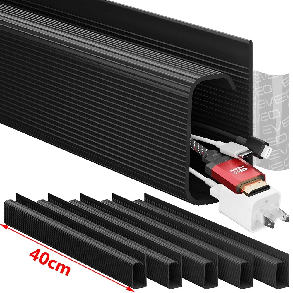 Cable Tray Under Desk - 2개입 40cm/15.75인치 책상 아래 케이블 정리