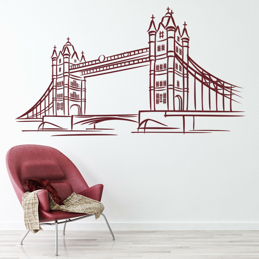 Office Furniture London - 런던 랜드마크 타워 브리지 벽 스티커,