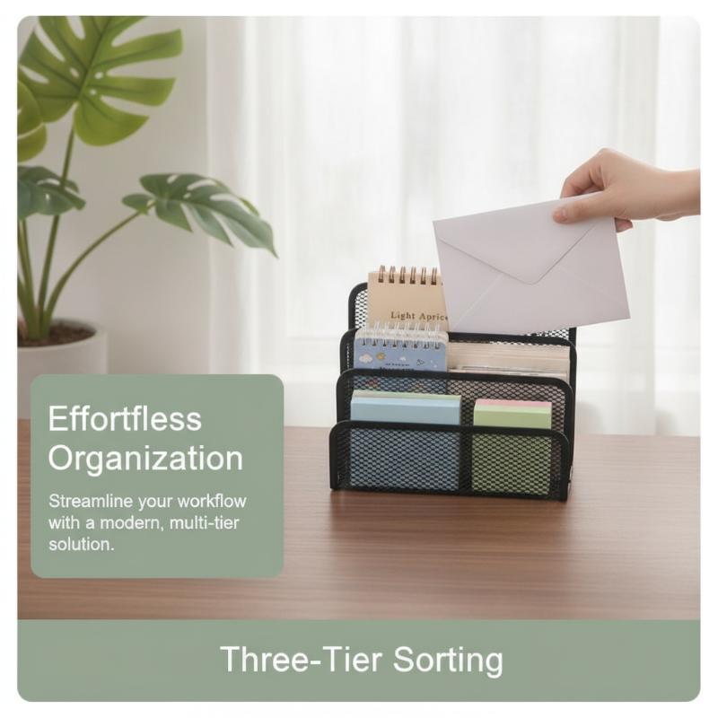 블랙 메탈 메쉬 3단 책상 정리함 파일 서류 트레이 노 - Desktop Filing Tray 리뷰 및 가격