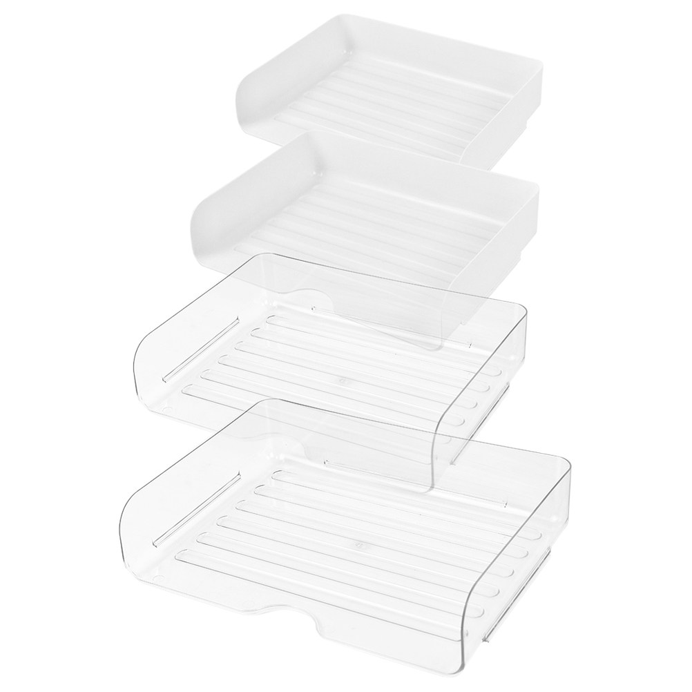 4개입 파일 정리함 투명 적층형 사무실 책상 서랍 정리 - Desktop Filing Tray 리뷰 및 가격